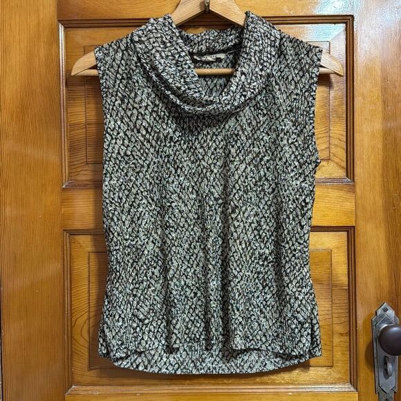 Pleat Pleat by Rafael Vintage Snakeskin Cowl Blouse Women’s Small - Picture 1 of 5